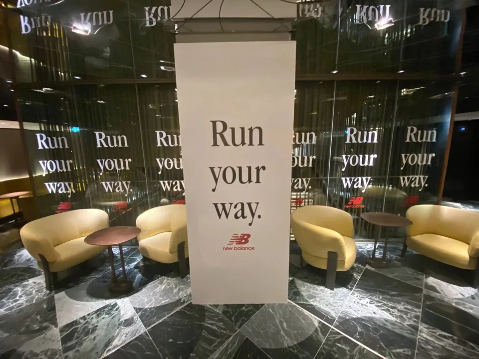 New Balance printed retail campaign graphics