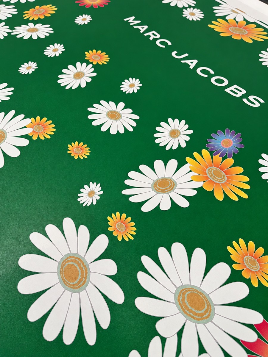 Marc Jacobs floral graphic panel showing printed colour and detail