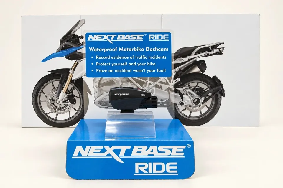 Nextbase Ride motorcycle dash-cam display