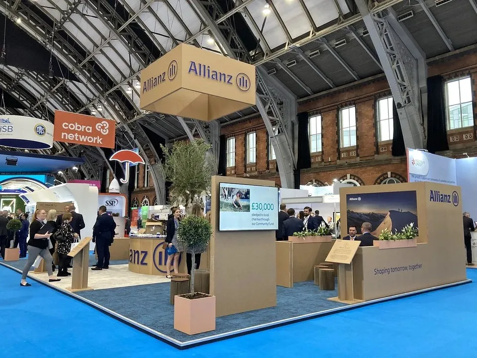 Allianz exhibition stand built from Re-board