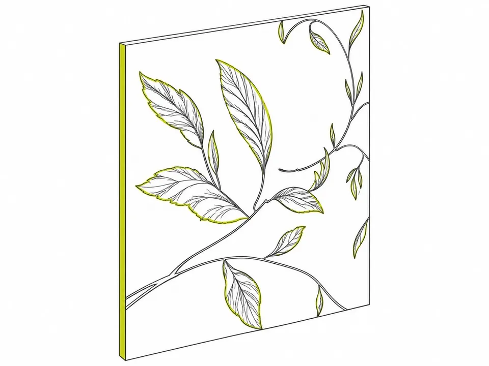 Tactile print & finishes — illustrative format view; see photographs for actual finishes