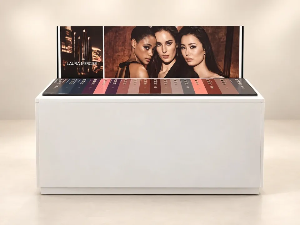 Laura Mercier campaign backboard and counter display