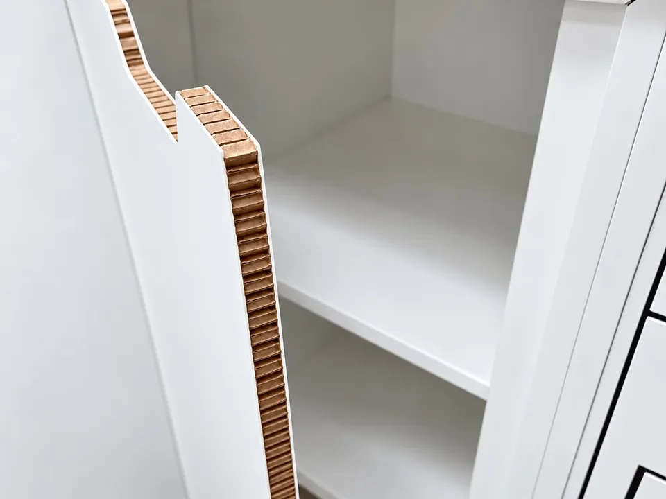 Reseal-it kitchen-style display with printed tiles and appliance-shaped units