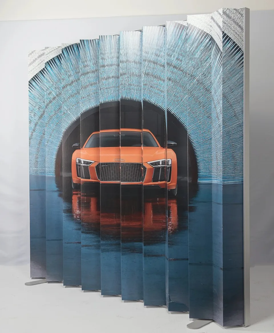 Audi campaign display using lenticular prints