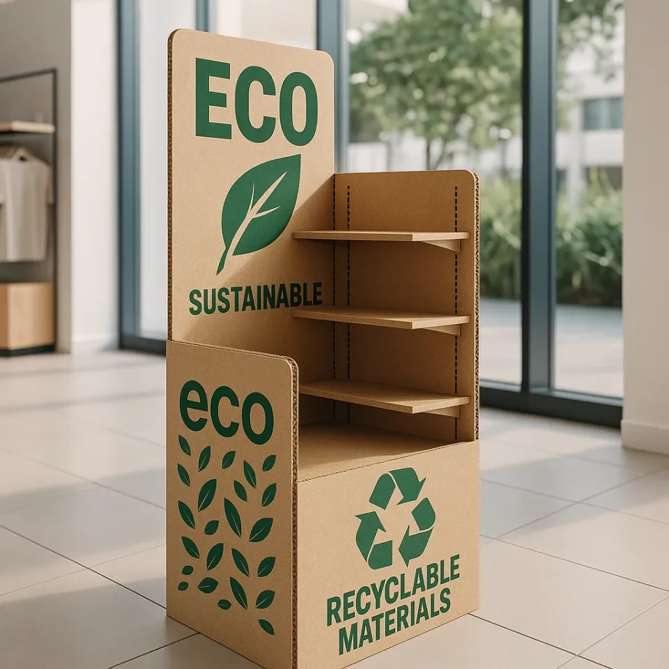 A striking retail point-of-sale display crafted fr