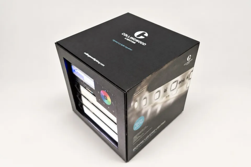 Product display cube with illuminated demonstration areas