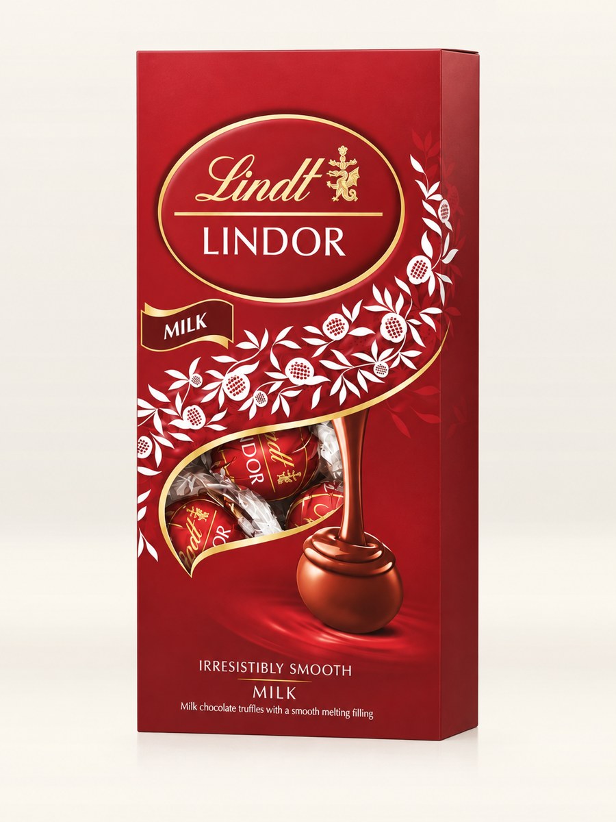 Six-foot Lindt branded product display form