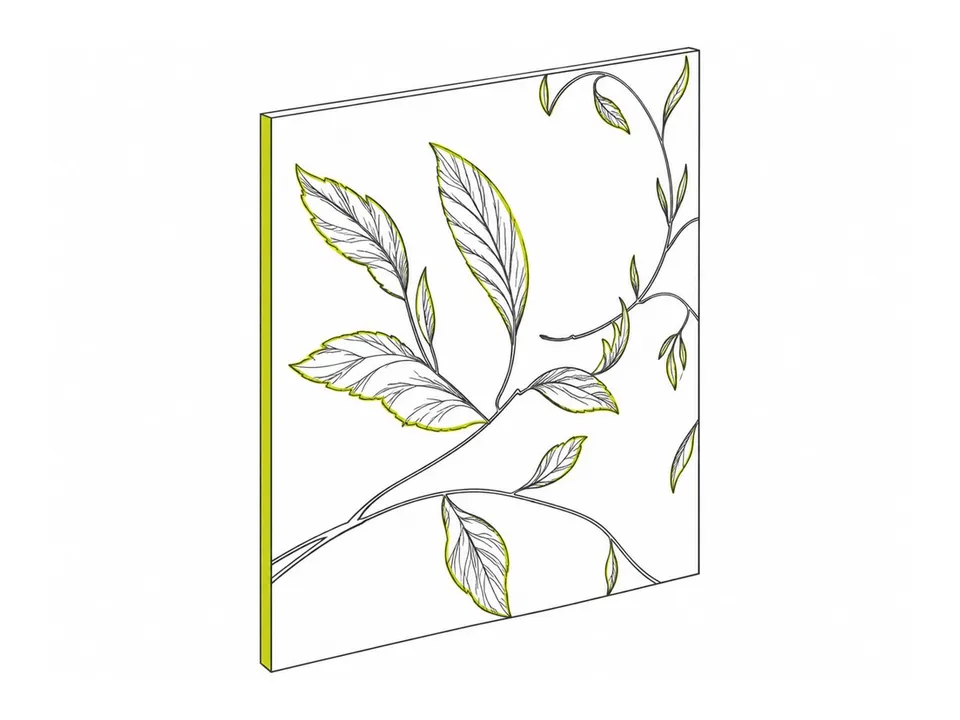 Tactile print & finishes — illustrative format view