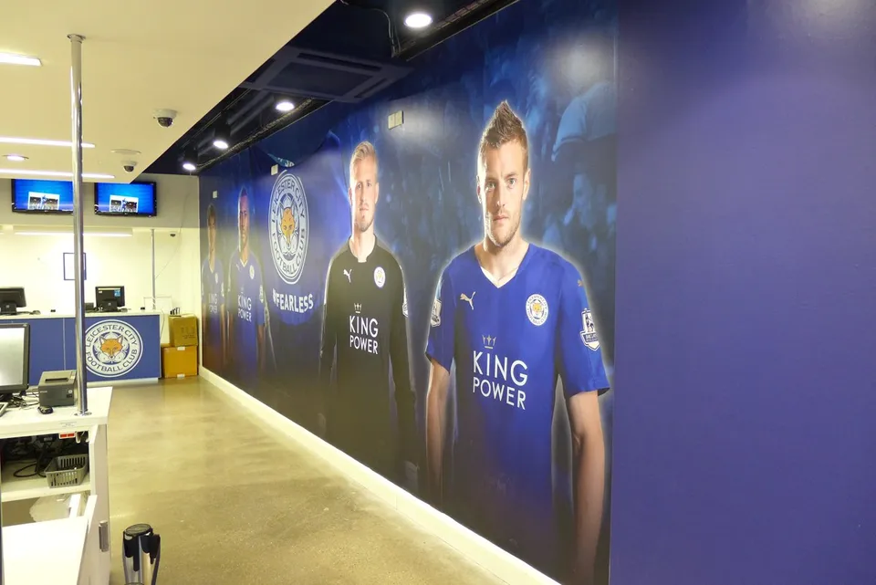 Leicester City branded store graphics