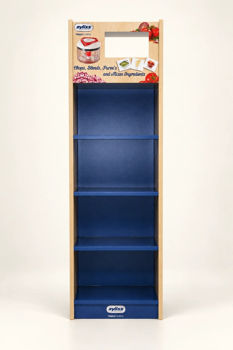 Zyliss freestanding shelving display