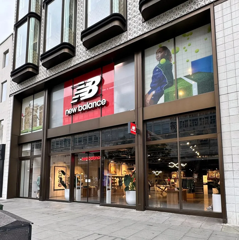 New Balance printed retail campaign graphics