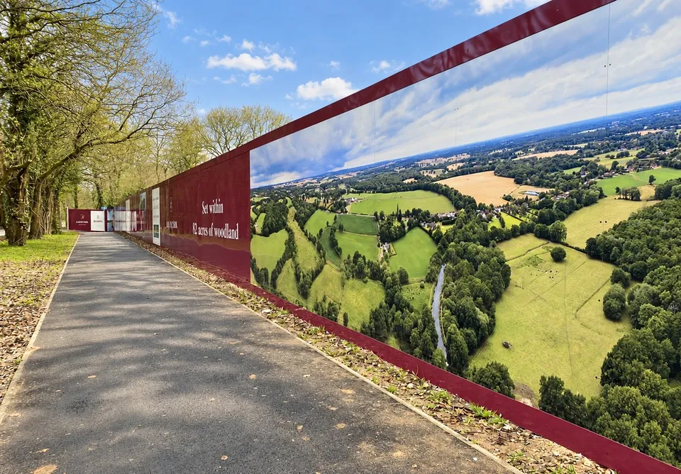 Albany Park printed development hoarding