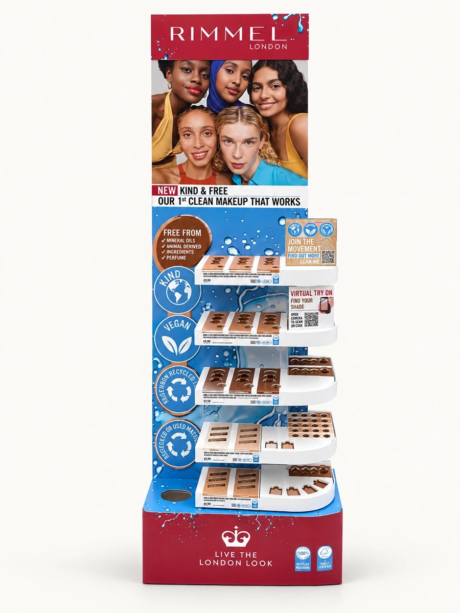 Rimmel campaign panels and product shelving