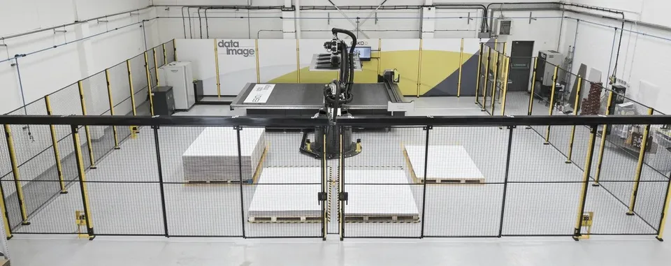 Wide view across the Data Image production floor