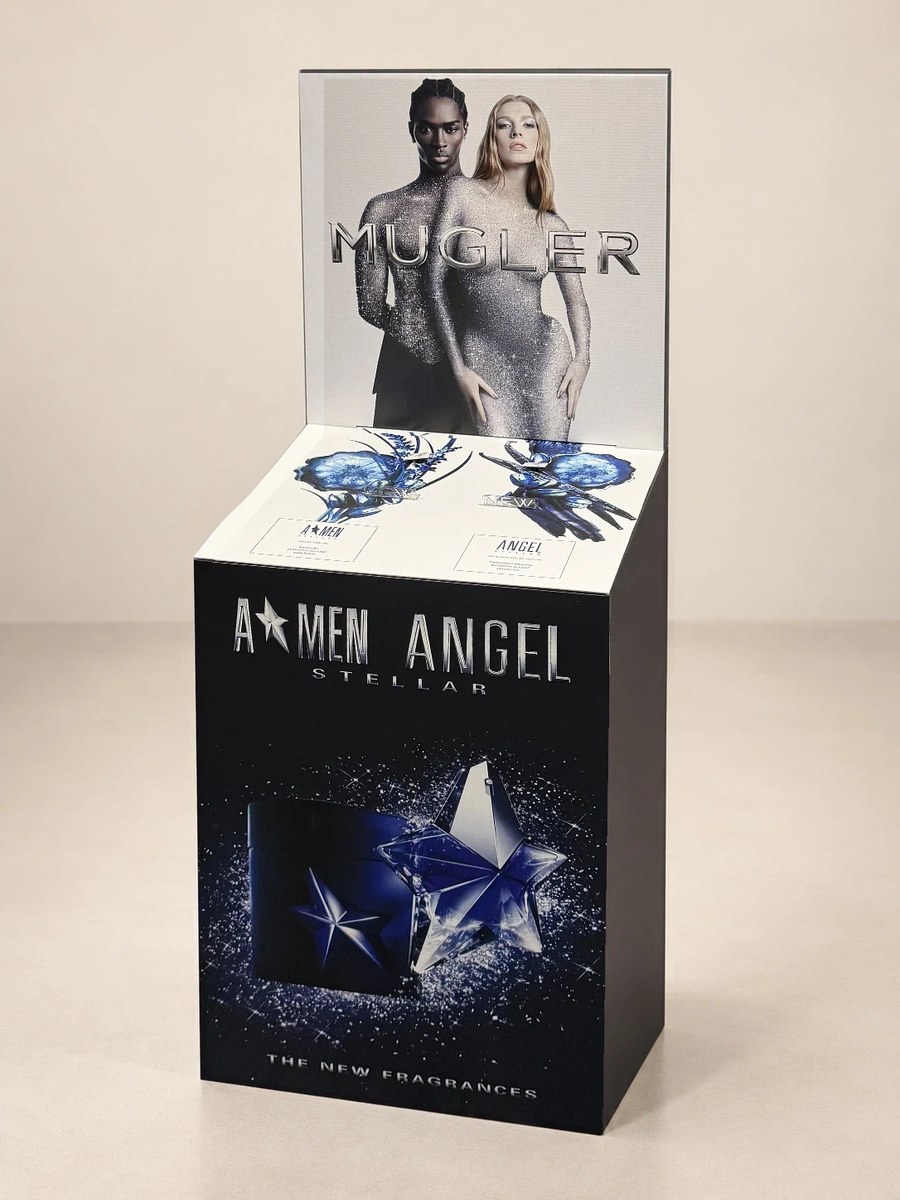 Mugler A*Men Angel freestanding fragrance display