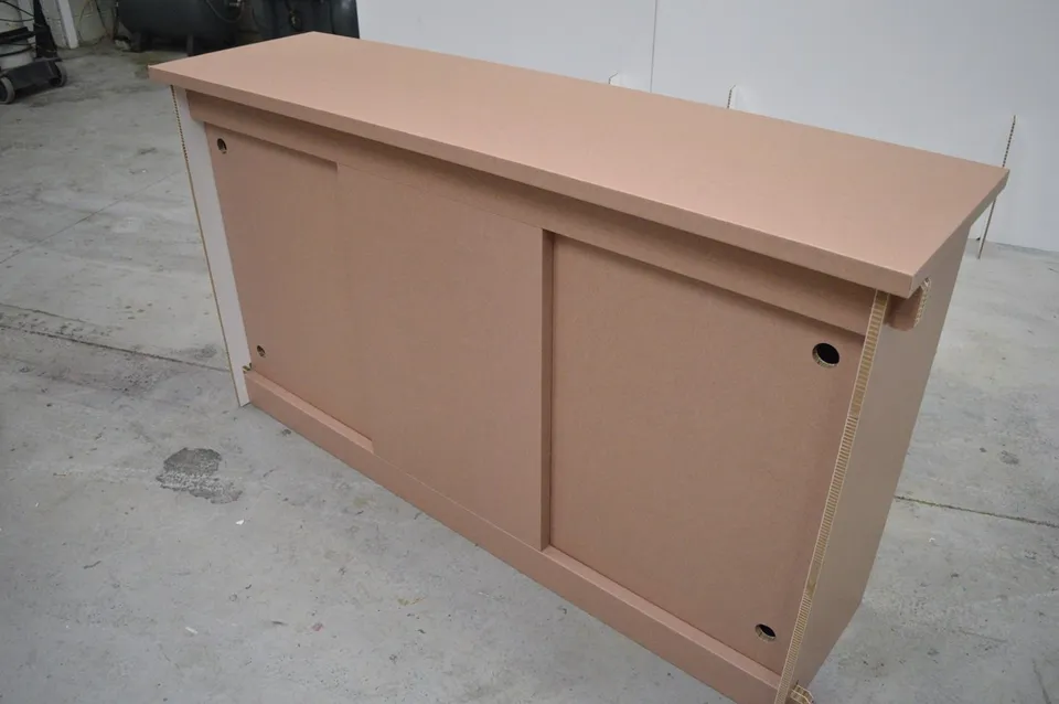 Stephensons shelving, printed headers and stand components